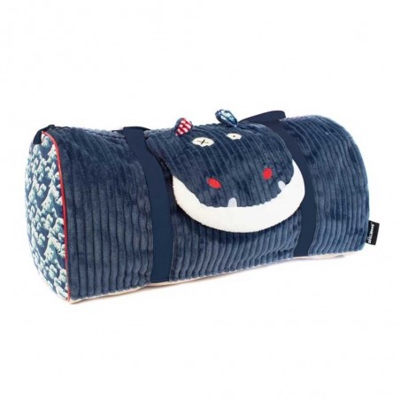 Sac week-end enfant LES DÉGLINGOS "Hippipos l'hippopotame" | Sac à langer peluche original Sac week-end enfant LES DÉGLINGOS "Hippipos l'hippopotame" | Sac à langer peluche original