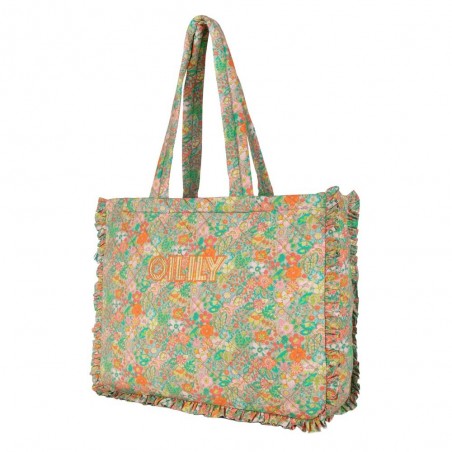 Sac shopping OILILY "Sanne" millefleurs | Cabas femme grand format original motif fleuri liberty