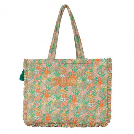 Sac shopping OILILY "Sanne" millefleurs | Cabas femme grand format original motif fleuri liberty