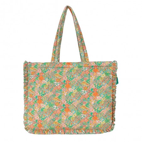 Sac shopping OILILY "Sanne" millefleurs | Cabas femme grand format original motif fleuri liberty