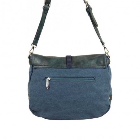 Sac bandoulière LES TROPEZIENNES "Molène" bleu | Sac femme porté croisé original pas cher