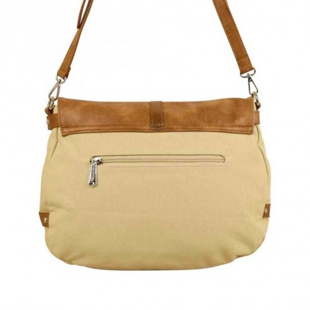 Sac bandoulière LES TROPEZIENNES "Molène" beige | Sac femme porté croisé original pas cher