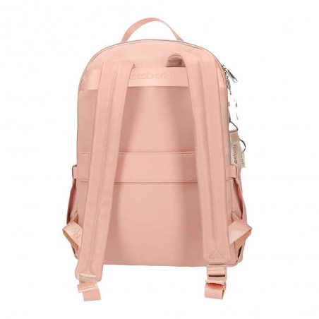 Sac à dos femme PC 13" REEBOK "Noah" rose nude | Sac ordinateur féminin style sportif pas cher