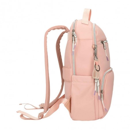 Sac à dos femme PC 13" REEBOK "Noah" rose nude | Sac ordinateur féminin style sportif pas cher