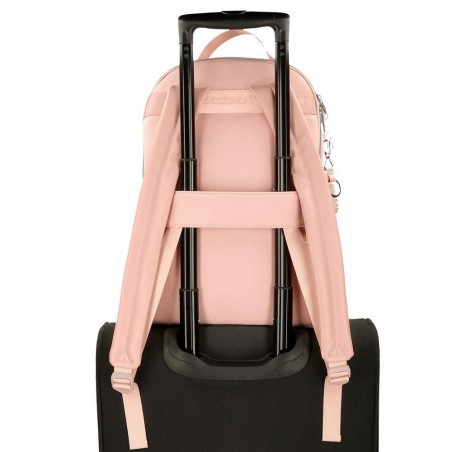 Sac à dos femme PC 13" REEBOK "Noah" rose nude | Sac ordinateur féminin style sportif pas cher