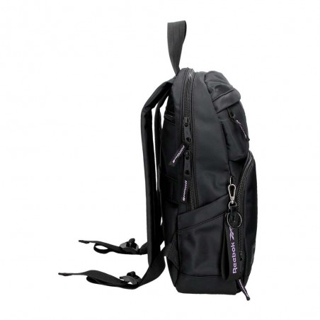 Sac à dos femme PC 13" REEBOK "Linden" noir | Sac ordinateur féminin pratique style sportif violet mauve