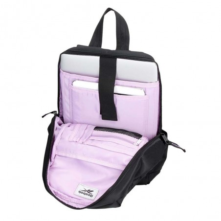 Sac à dos femme PC 13" REEBOK "Linden" noir | Sac ordinateur féminin pratique style sportif violet mauve