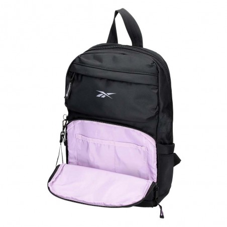 Sac à dos femme PC 13" REEBOK "Linden" noir | Sac ordinateur féminin pratique style sportif violet mauve