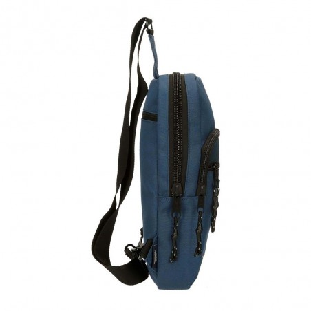 Sac mono-bretelle homme REEBOK "Dexter" bleu marine | Sacoche holster style sportif pas cher