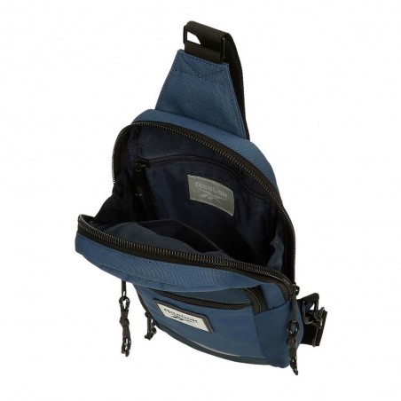 Sac mono-bretelle homme REEBOK "Dexter" bleu marine | Sacoche holster style sportif pas cher