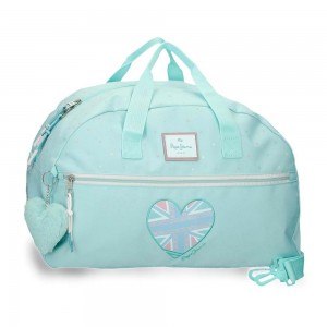 Sac de voyage PEPE JEANS "Nerea" menthe | Sac de sport ado fille original marque pas cher