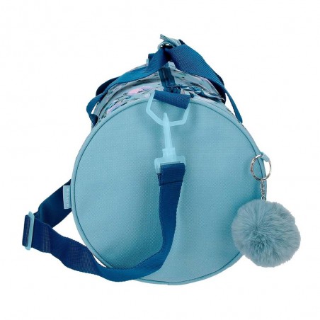 Sac de voyage MOVOM "Wild Flowers" bleu | Sac de sport enfant fille ado motif fleuri tendance pas cher