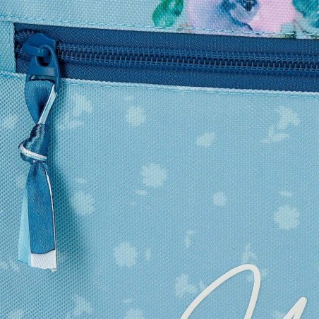 Sac de voyage MOVOM "Wild Flowers" bleu | Sac de sport enfant fille ado motif fleuri tendance pas cher