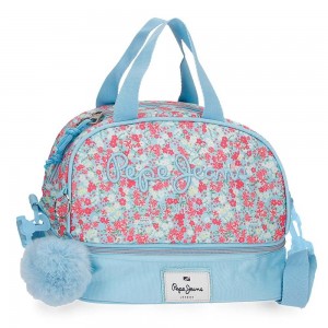 Sac repas PEPE JEANS LONDON "Aide" bleu | Lunch box isotherme fille femme originale pas cher
