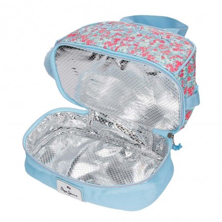 Sac repas PEPE JEANS LONDON "Aide" bleu | Lunch box isotherme fille femme originale pas cher