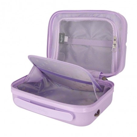Vanity case rigide PEPE JEANS "Accent" lilas | Trousse de toilette fille femme violet mauve originale marque tendance