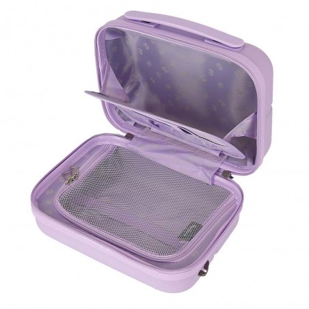 Vanity case rigide PEPE JEANS "Accent" lilas | Trousse de toilette fille femme violet mauve originale marque tendance