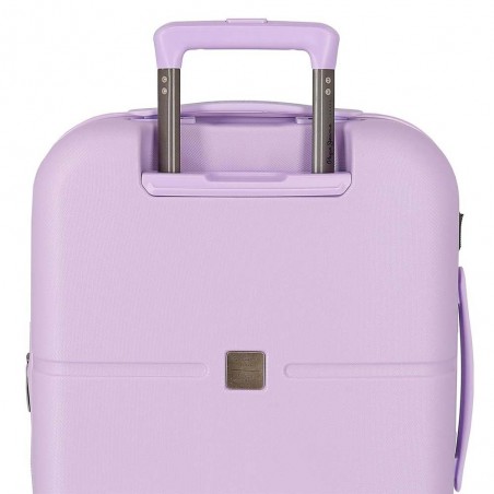 Valise cabine 55cm PEPE JEANS "Accent" lilas | Bagage avion petit format marque tendance mode femme fille