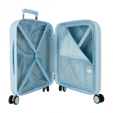 Valise cabine 55cm PEPE JEANS "Accent" bleu pastel | Bagage avion petit format marque tendance mode femme fille