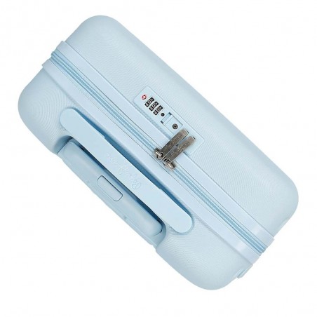 Valise cabine 55cm PEPE JEANS "Accent" bleu pastel | Bagage avion petit format marque tendance mode femme fille Valise cabine 55cm PEPE JEANS "Accent" bleu pastel | Bagage avion petit format marque tendance mode femme fille