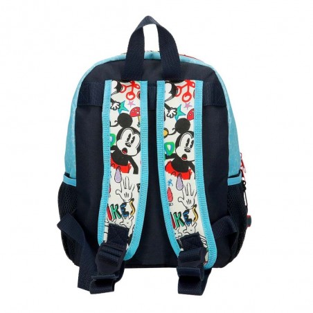 Sac à dos maternelle garçon Disney MICKEY "Be Cool" 32cm bleu | Petit cartable école dessin animé