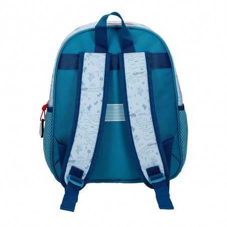 Sac à dos maternelle garçon Disney MICKEY "Road Trip" 33cm bleu | Petit cartable école dessin animé