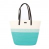 Panier porté épaule LES TROPEZIENNES "Danatil" turquoise | Sac de plage été femme style bohème chic pas cher Panier porté épaule LES TROPEZIENNES "Danatil" turquoise | Sac de plage été femme style bohème chic pas cher