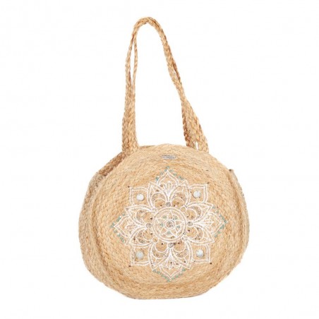 Panier rond LES TROPEZIENNES "Hossa" | Sac de plage original femme bohème chic brodé