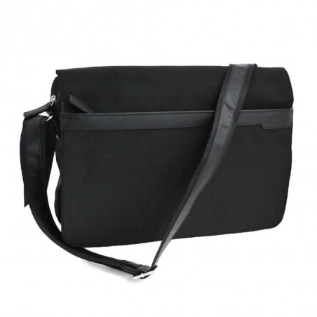 Besace homme nylon et cuir KATANA noir | Sacoche format A4 pas cher Besace homme nylon et cuir KATANA noir | Sacoche format A4 pas cher