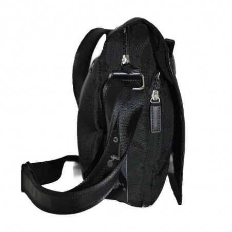 Besace homme nylon et cuir KATANA noir | Sacoche format A4 pas cher Besace homme nylon et cuir KATANA noir | Sacoche format A4 pas cher