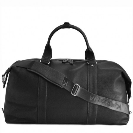 Sac de voyage en cuir KATANA noir | Bagage homme grande taille style luxe pas cher