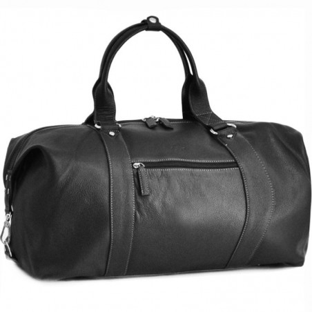 Sac de voyage en cuir KATANA noir | Bagage homme grande taille style luxe pas cher