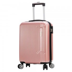 Valise cabine 55cm SNOWBALL "Carbon Robust" rose gold| Bagage cabine femme solide pas cher