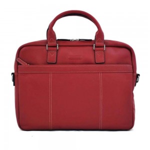 Cartable porte-ordinateur 15 en cuir KATANA rouge