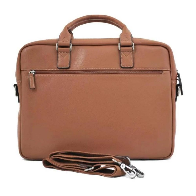 Cartable Homme en Cuir Marron Clair