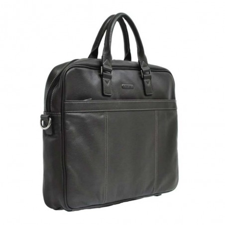 Cartable porte-ordinateur 15 en cuir KATANA noir