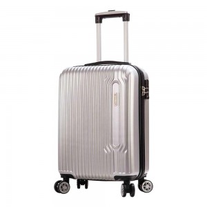 Valise cabine 55cm SNOWBALL "Carbon Robust" silver | Bagage cabine solide pas cher
