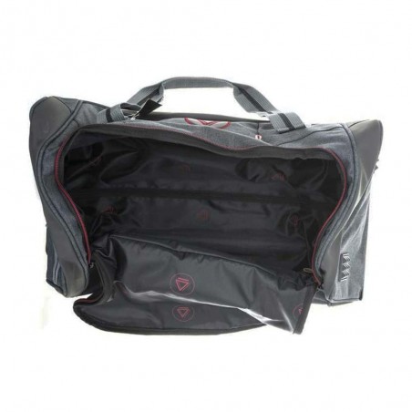 Sac de voyage à roulettes 50cm DAVIDTS "Travel in Grey" gris/rouge | Bagage trolley solide pas cher