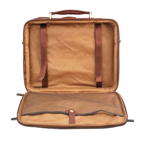 Attaché-case professionnel en cuir KATANA marron | Bagage business homme élégant qualité luxe