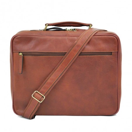 Attaché-case professionnel en cuir KATANA marron | Bagage business homme élégant qualité luxe