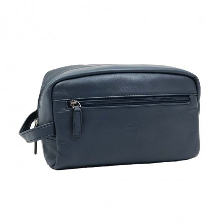 Trousse de toilette en cuir sauvage KATANA bleu marine | Nécessaire de toilette homme qualité luxe pas cher Trousse de toilette en cuir sauvage KATANA bleu marine | Nécessaire de toilette homme qualité luxe pas cher