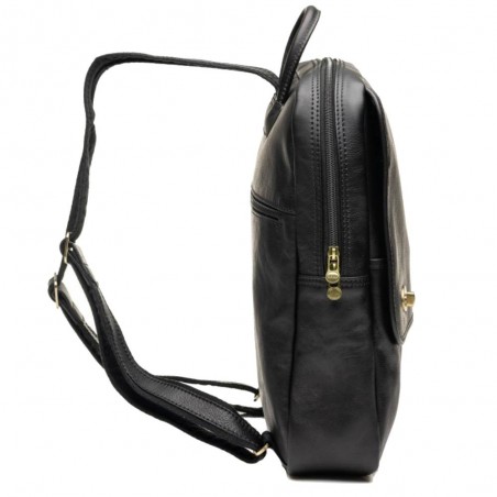 Sac à dos ville en cuir KATANA grand modèle noir | Sac femme style classique authentique qualité