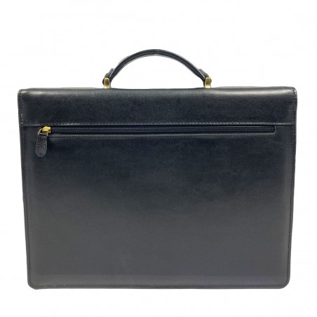 Cartable en cuir 2 soufflets KATANA noir | Porte-documents homme classique pas cher Cartable en cuir 2 soufflets KATANA noir | Porte-documents homme classique pas cher