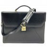 Cartable en cuir 2 soufflets KATANA noir | Porte-documents homme classique pas cher Cartable en cuir 2 soufflets KATANA noir | Porte-documents homme classique pas cher