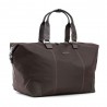 Sac de voyage KATANA nylon et cuir XL marron foncé chocolat | Bagage femme grand format élégant chic pas cher Sac de voyage KATANA nylon et cuir XL marron foncé chocolat | Bagage femme grand format élégant chic pas cher