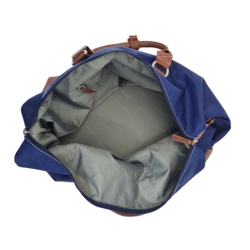 Sac de voyage en Cuir - Bleu - Grand format