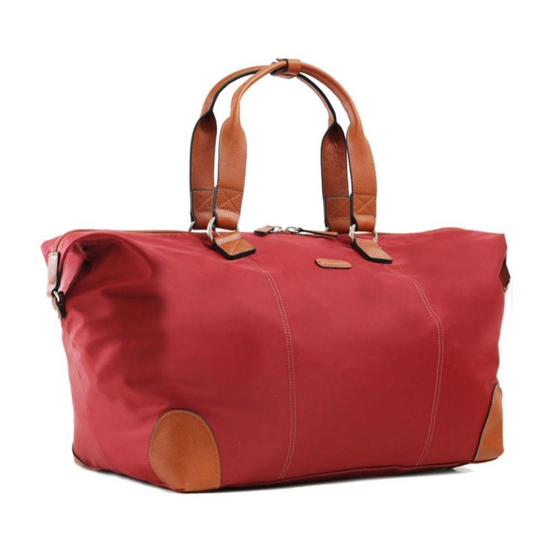 Sac de voyage KATANA nylon et cuir XL rouge