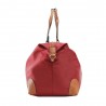Sac week-end KATANA nylon et cuir rouge | Bagage femme style classique élégant pas cher Sac week-end KATANA nylon et cuir rouge | Bagage femme style classique élégant pas cher