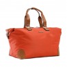 Sac week-end KATANA nylon et cuir orange | Bagage femme style classique élégant pas cher Sac week-end KATANA nylon et cuir orange | Bagage femme style classique élégant pas cher