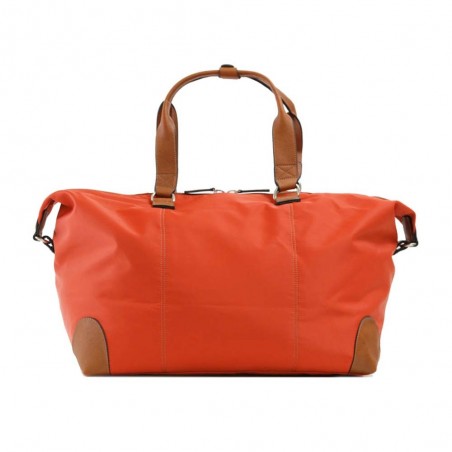 Sac week-end KATANA nylon et cuir orange | Bagage femme style classique élégant pas cher Sac week-end KATANA nylon et cuir orange | Bagage femme style classique élégant pas cher